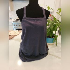 Known Supply Dark Blue Aapron Top